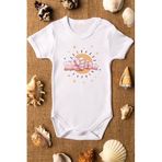 Overoz Organik%100 Pamuk Baba Oğul Baskılı Bebek Body Çıtçıtlı Badi Zıbın Tulum 5274, 18-24 AY