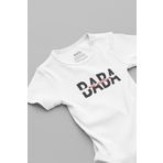 Overoz Organik%100 Pamuk Baba Seni Seviyorum Baskılı Çıtçıtlı Bebek Body Badi Zıbın Tulum 5638, 3-6 AY