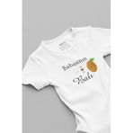 Overoz Organik%100 Pamuk Babasının Balı Baskılı Kısa Kollu Çıtçıtlı Bebek Body Badi Zıbın Tulum 5582, 0-3 AY