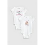Overoz Organik%100 Pamuk Babasının Prensesi 2'li Bebek Body Set Badi Çıtçıtlı Zıbın Ikili 5803-5804, 6-9 AY