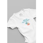 Overoz Organik%100 Pamuk Balık Burcuyum Baskılı Bebek Body Çıtçıtlı Badi Zıbın Tulum 5897, 3-6 AY