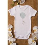 Overoz Organik%100 Pamuk Balon Tavşan Baskılı Bebek Body Badi Çıtçıtlı Zıbın Tulum 5105, 18-24 AY