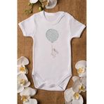 Overoz Organik%100 Pamuk Balon Tavşan Baskılı Bebek Body Badi Çıtçıtlı Zıbın Tulum 5105, 24-36 Ay