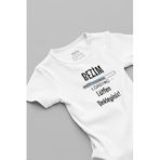 Overoz Organik%100 Pamuk Bezim Doluyor Lütfen Bekleyin Baskılı Çıtçıtlı Bebek Body Badi Zıbın Tulum 5644, 0-3 AY