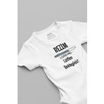 Overoz Organik%100 Pamuk Bezim Doluyor Lütfen Bekleyin Baskılı Çıtçıtlı Bebek Body Badi Zıbın Tulum 5644, 24-36 Ay