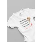 Overoz Organik%100 Pamuk Canım Babam Aşka Tutunuyorum Baskılı Bebek Body Beyaz Badi Çıtçıtlı Zıbın 5277, 3-6 AY