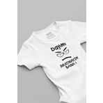 Overoz Organik%100 Pamuk Dayımı Aratmayın Bana Yazılı Bebek Body Badi Çıtçıtlı Zıbın 5749, 0-3 AY