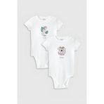 Overoz Organik%100 Pamuk Flamingo Koala Baskılı 2'li Bebek Body Set Çıtçıtlı Badi Zıbın Ikili 5332-5333, 0-3 AY