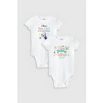 Overoz Organik%100 Pamuk Happy Birthday Dad Baba 2'li Bebek Body Set Badi Çıtçıtlı Zıbın Ikili 5002-5264, 24-36 Ay