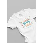 Overoz Organik%100 Pamuk Happy Birthday Daddy Baba Baskılı Bebek Body Kısa Kollu Çıtçıtlı Badi Zıbın 5264, 3-6 AY