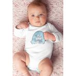 Overoz Organik%100 Pamuk Hello World Baskılı Uzun Kollu Bebek Çıtçıtlı Body Badi Zıbın Tulum 5404, 9-12 Ay