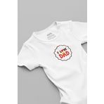 Overoz Organik%100 Pamuk I Love Dad Baba Baskılı Çıtçıtlı Bebek Body Badi Zıbın Tulum 5673, 18-24 AY
