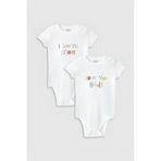 Overoz Organik%100 Pamuk I Love Mom Dad Anne Baba 2'li Bebek Body Set Çıtçıtlı Badi Zıbın Ikili 5338-5339, 24-36 Ay