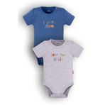 Overoz Organik%100 Pamuk I Love Mom Dad Anne Baba 2'li Bebek Body Set Çıtçıtlı Zıbın Ikili 5338-5339-M, 9-12 Ay