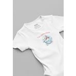 Overoz Organik%100 Pamuk I'm Whaley Happy Balina Baskılı Bebek Body Çıtçıtlı Badi Zıbın Tulum 5886, 18-24 AY