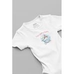 Overoz Organik%100 Pamuk I'm Whaley Happy Balina Baskılı Bebek Body Çıtçıtlı Badi Zıbın Tulum 5886, 9-12 Ay