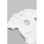 Overoz Organik%100 Pamuk I'm Whaley Loved Balina Baskılı Bebek Body Çıtçıtlı Badi Zıbın Tulum 5887, 3-6 AY