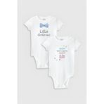 Overoz Organik%100 Pamuk Little Gentleman 2'li Bebek Body Set Beyaz Badi Çıtçıtlı Zıbın İkili 5011-5614, 9-12 Ay