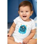 Overoz Organik%100 Pamuk Little Monster Baskılı Bebek Body Badi Çıtçıtlı Zıbın Tulum 5374, 3-6 AY