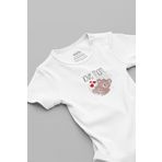 Overoz Organik%100 Pamuk Love Mom Anne Baskılı Çıtçıtlı Bebek Body Badi Zıbın Tulum 5658, 0-3 AY