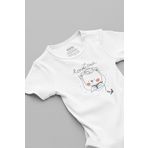 Overoz Organik%100 Pamuk Love Sea Sevimli Ayı Baskılı Yazılı Bebek Body Bebek Badi Çıtçıtlı Zıbın 5723, 9-12 Ay