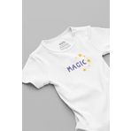 Overoz Organik%100 Pamuk Magic Sihir Baskılı Çıtçıtlı Bebek Body Badi Zıbın Tulum 5657, 18-24 AY