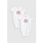 Overoz Organik%100 Pamuk Mommy Daddy Anne Baba 2'li Bebek Body Set Badi Çıtçıtlı Zıbın Ikili 5354-5355, 0-3 AY