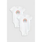 Overoz Organik%100 Pamuk Mommy Daddy Anne Baba 2'li Bebek Body Set Badi Çıtçıtlı Zıbın Ikili 5354-5355, 3-6 AY