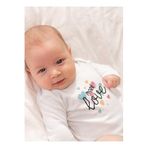 Overoz Organik%100 Pamuk More Love Baskılı Uzun Kollu Bebek Çıtçıtlı Body Badi Zıbın Tulum 5372, 24-36 Ay