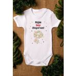 Overoz Organik%100 Pamuk Müjde Dayı Oluyorsun Baskılı Bebek Body Çıtçıtlı Badi Zıbın Tulum 5318, 9-12 Ay