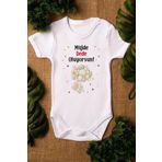Overoz Organik%100 Pamuk Müjde Dede Oluyorsun Baskılı Bebek Body Çıtçıtlı Badi Zıbın Tulum 5315, 3-6 AY