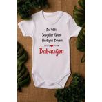 Overoz Organik%100 Pamuk Sevgililer Günü Hediyen Benim Babacığım Bebek Body Badi Çıtçıtlı Zıbın 5125, 12-18 AY