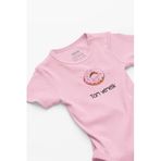 Overoz Organik%100 Pamuk Tam Yemelik Donut Baskılı Bebek Body Çıtçıtlı Badi Zıbın Tulum 5263-P, Yeni Doğan