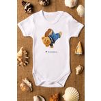 Overoz Organik%100 Pamuk Teddy Bear Breakdance Baskılı Bebek Body Kısa Kollu Badi Çıtçıtlı Zıbın 5285, 12-18 AY