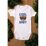 Overoz Organik%100 Pamuk Teddy Bear Cool Baby Bebek Body Çıtçıtlı Badi Zıbın Tulum 5345, 9-12 Ay