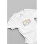 Overoz Organik%100 Pamuk Twin Baby İkiz Bebek Body Beyaz Badi Çıtçıtlı Zıbın 5851, 18-24 AY