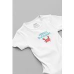 Overoz Organik%100 Pamuk Yengeç Burcuyum Baskılı Bebek Body Çıtçıtlı Badi Zıbın Tulum 5896, 18-24 AY