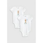 Overoz Organik%100 Pamuk Zürafa Baskılı Bebek 2'li Body Set Çıtçıtlı Zıbın Tulum Ikili 5198-5199, 3-6 AY