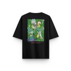 Overoz Rick And Morty Sırt Baskılı Yarı Oversize T-shirt 1378, L 5308253045555