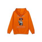 Overoz Shut Your Mouth Sırt Baskılı Kapüşonlu Oversize Sweatshirt Turuncu Hoodie H1194, M