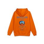 OverOz Ski Club Kayak Snowboard Baskılı Kapüşonlu Yarı Oversize Sweatshirt Hoodie, M, H1409, Turuncu, üniseks-yetişkin