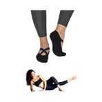 OVERPAZAR verPazar 3 Adet Paket Kaydırmaz Bayan Dans Pilates Ve Yoga Çorabı Siyah