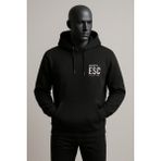 Oversize %100 Pamuk Double Face Kapüşonlu Kanguru Cepli Sweatshirt Rahat Kalıp, Şık ve Konforlu Günlük Kombin - 3XL - Siyah