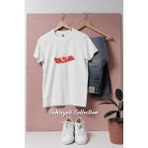 Oversize 3 Boyutlu Türkiye Haritası ve Ay Yıldız Tasarımlı Unisex T-Shirt - XL - Beyaz