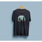 Oversize Akvaryum ve Balıklar Tasarım Unisex T-Shirt - XL - Siyah
