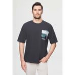 Oversize Antrasit Baskılı %100 Pamuk T-shirt 2EC14ORT05210 - 2XL - Gri