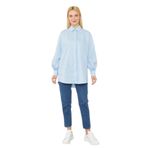 Oversize Balon Kol Poplin Gömlek 230015