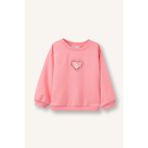 Oversize Baskılı Sweatshirt Kız Bebek