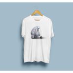 Oversize Baymax Tasarım Unisex T-Shirt - Beyaz