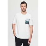 Oversize Beyaz Baskılı %100 Pamuk T-shirt 2EC14ORT05210 - 2XL